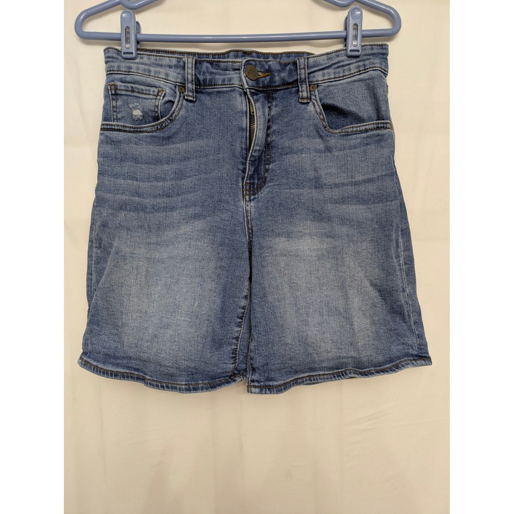 KUT from the Kloth High Rise Boyfriend Denim Shorts Medium Wash Blue Size 6